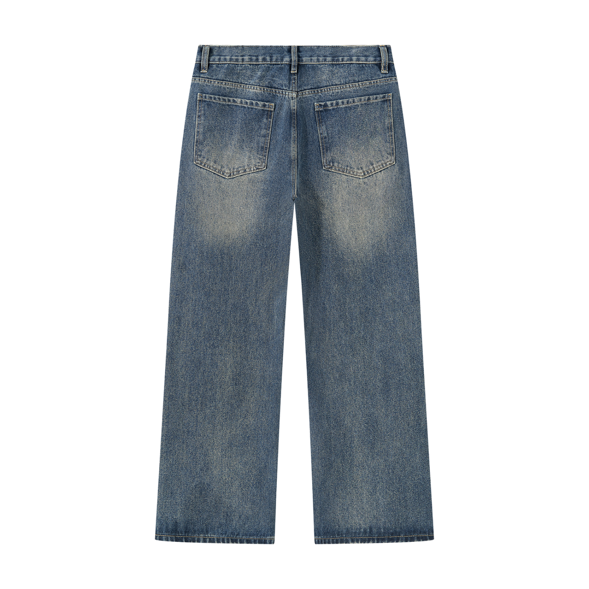 Men’s Vintage Wash Straight Leg Denim Jeans ODMPOD