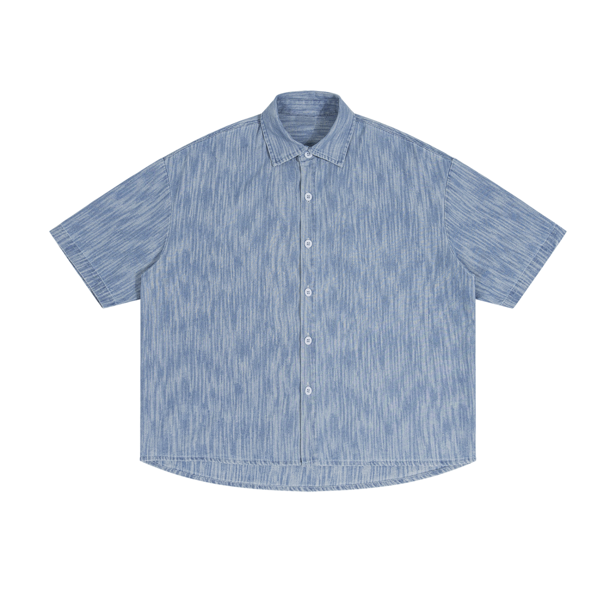 Unisex Boxy Vintage Wash Denim Shirt ODMPOD