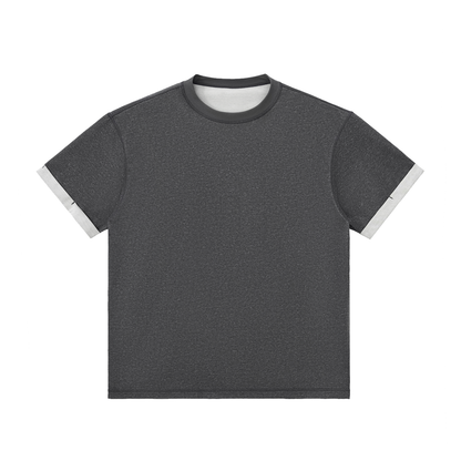 Contrast Cuff Cuffed T-Shirt D o n e s t a t e