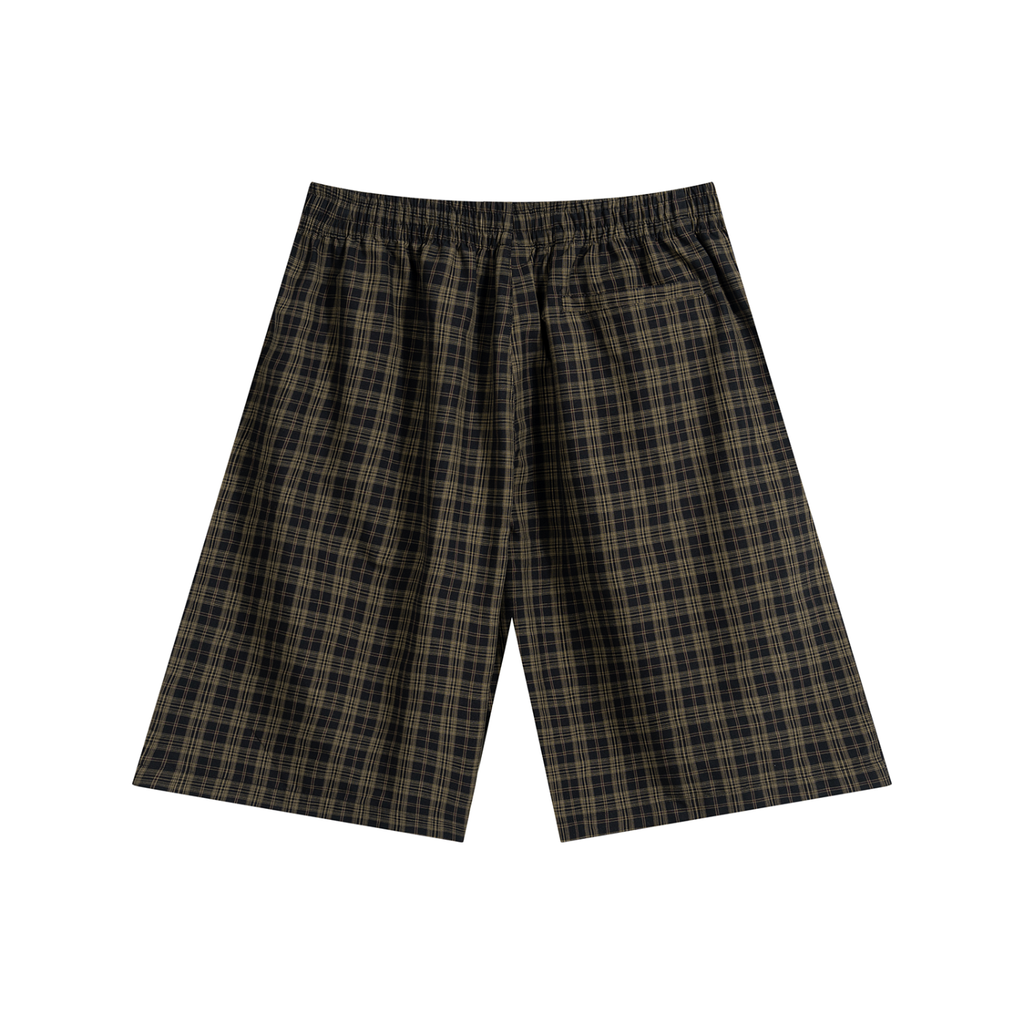 Unisex Plaid Wide Leg Shorts ODMPOD