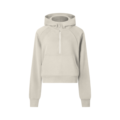Cropped Half-Zip Hoodie D o n e s t a t e