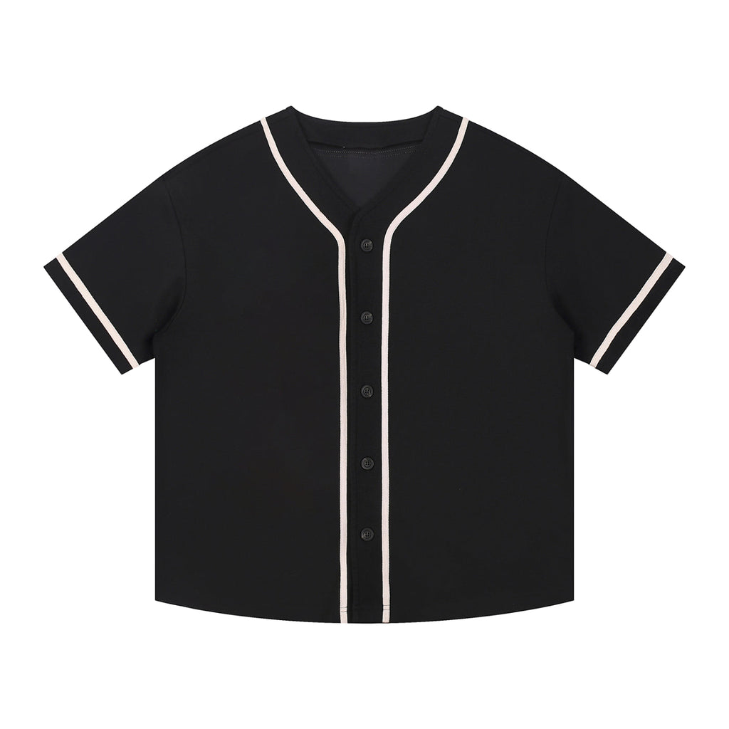Contrast Piped Button-Up Jersey ODMPOD