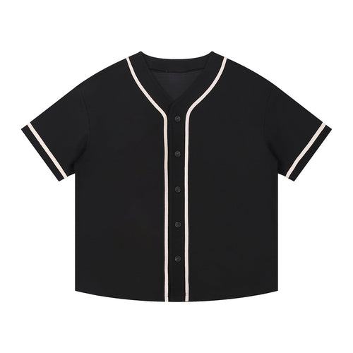 Contrast Piped Button-Up Jersey ODMPOD