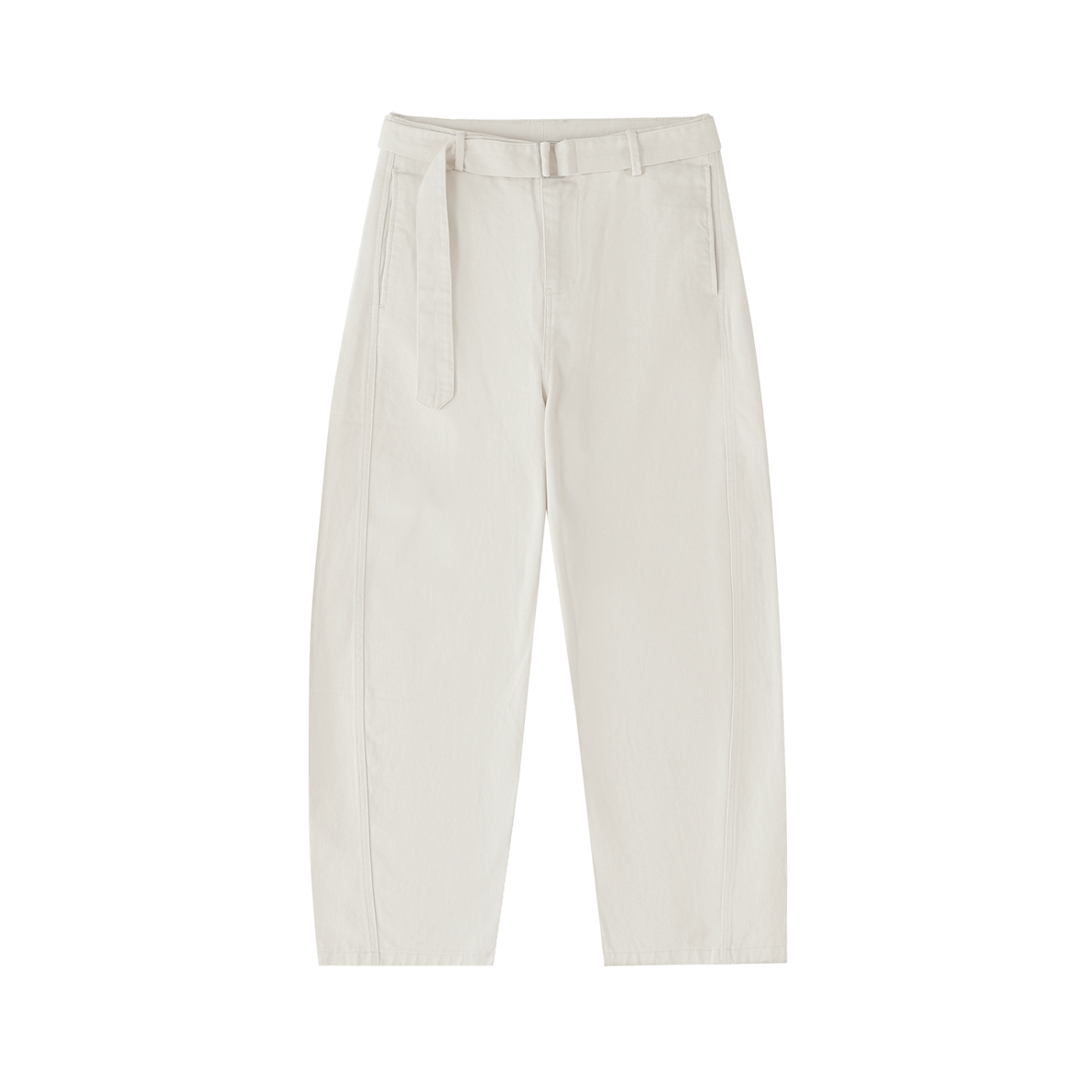 Belted Barrel-leg Chino Pants D o n e s t a t e