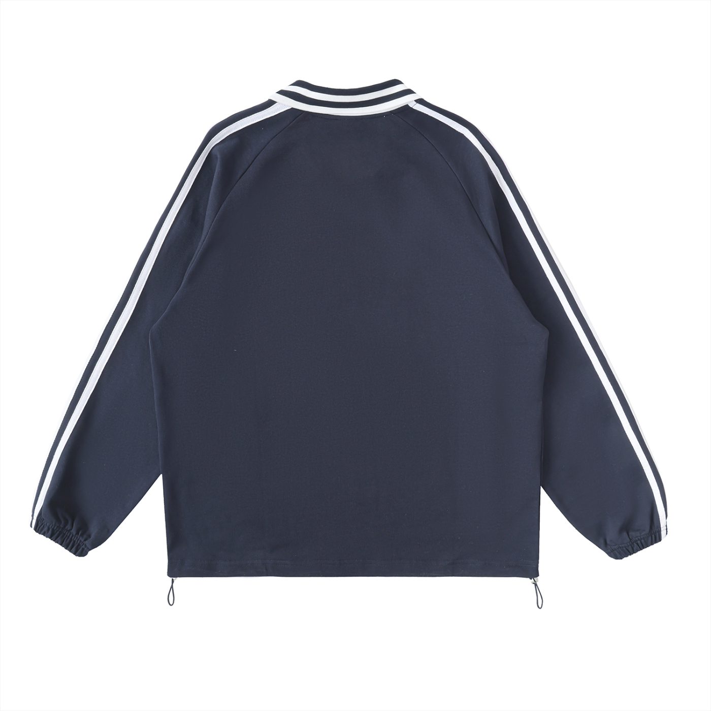 Contrast Striped Lapel Collar Sweatshirt ODMPOD
