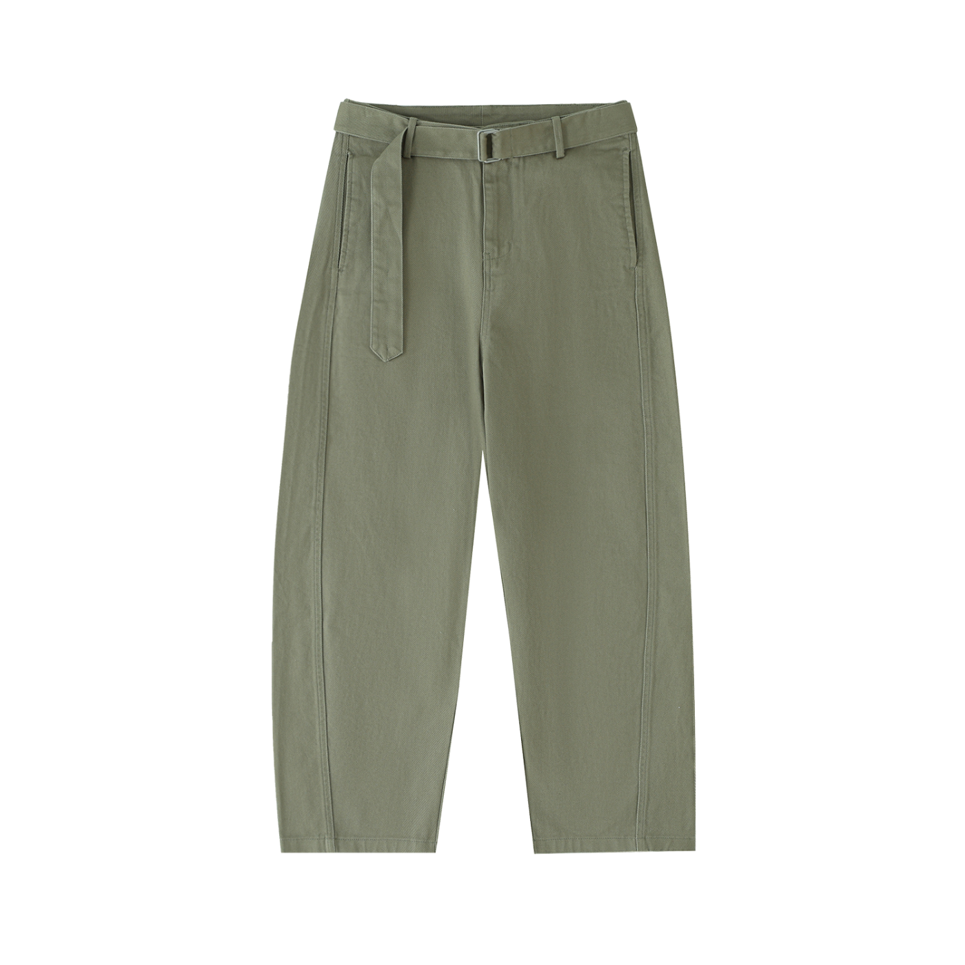 Belted Barrel-leg Chino Pants D o n e s t a t e
