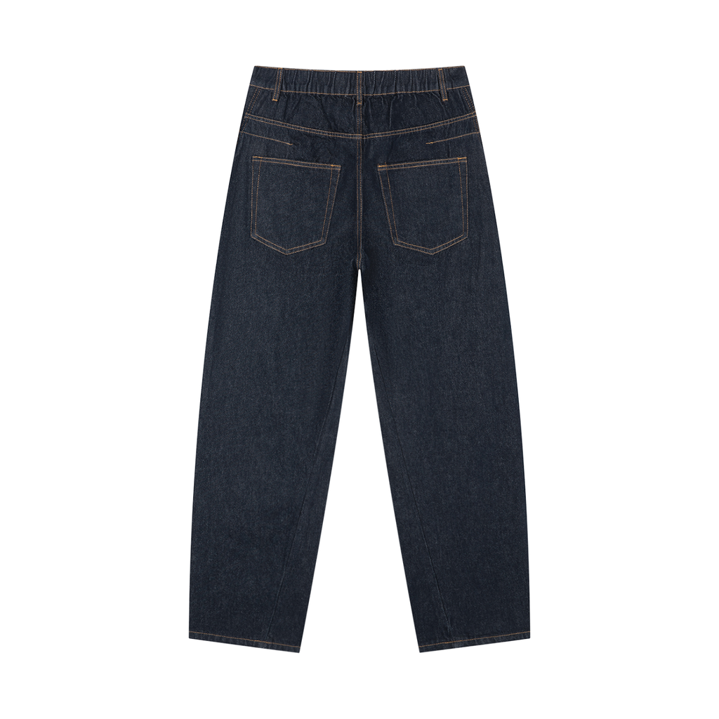 Men's Vintage Wash Barrel Leg Jeans ODMPOD