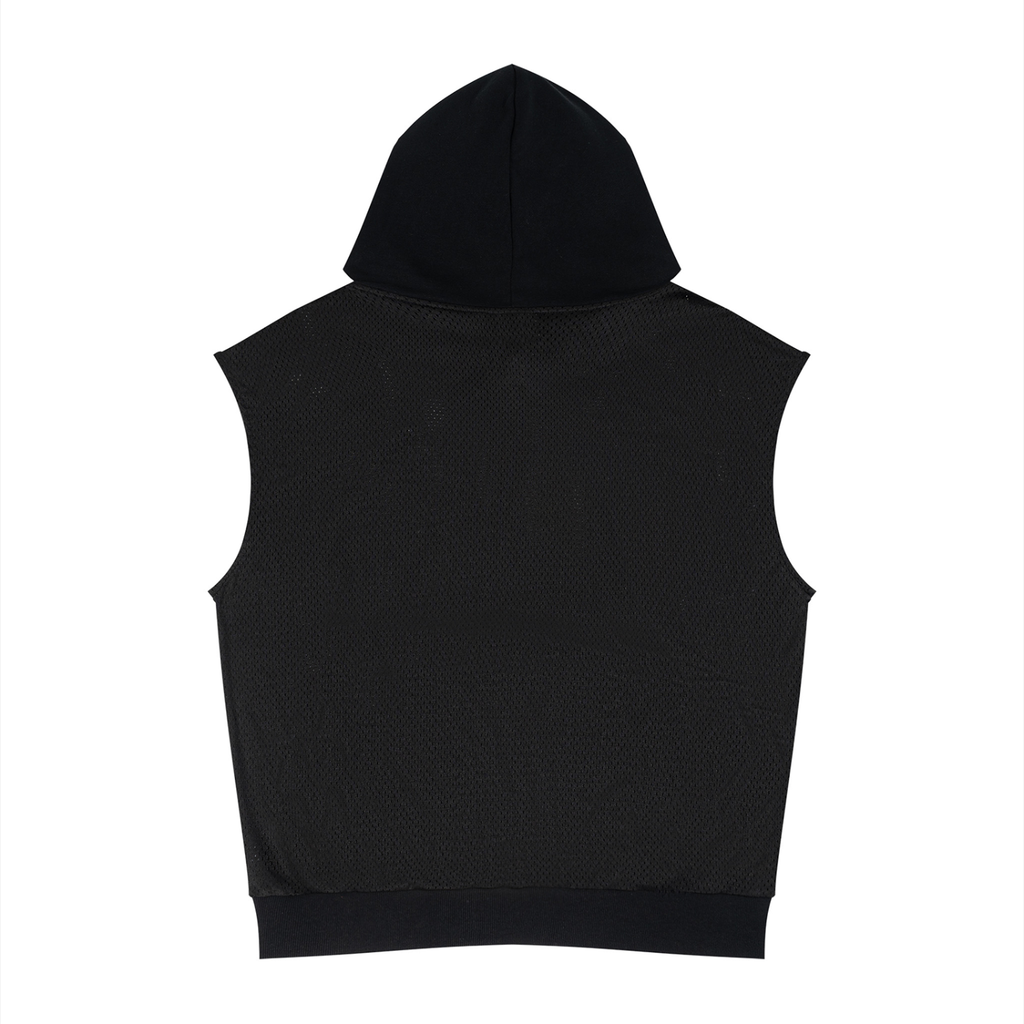 Unisex Panel Mesh Sleeveless Hoodie ODMPOD