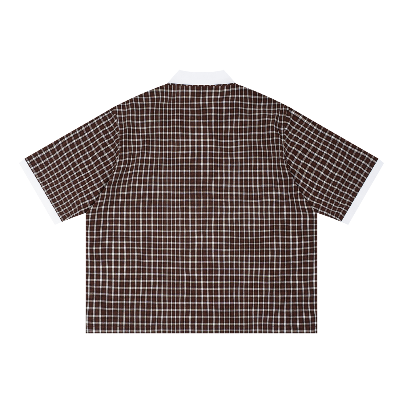 Unisex Boxy Plaid Color Block Polo Shirt ODMPOD