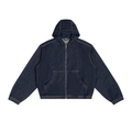 Men's Boxy Vintage Wash Hooded Denim Jacket ODMPOD
