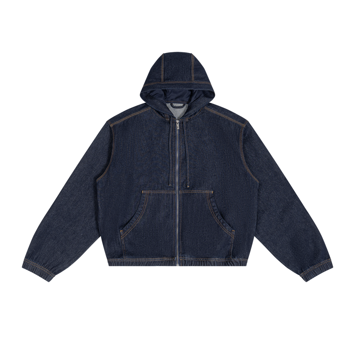 Men's Boxy Vintage Wash Hooded Denim Jacket ODMPOD