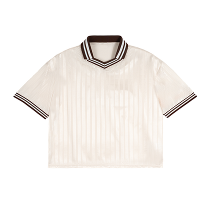 Contrast Stripes Polo Collar T-Shirt D o n e s t a t e