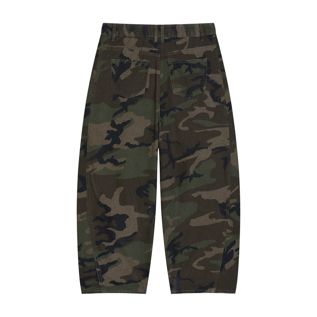 Men’s Camo Barrel Leg Cargo Pants ODMPOD