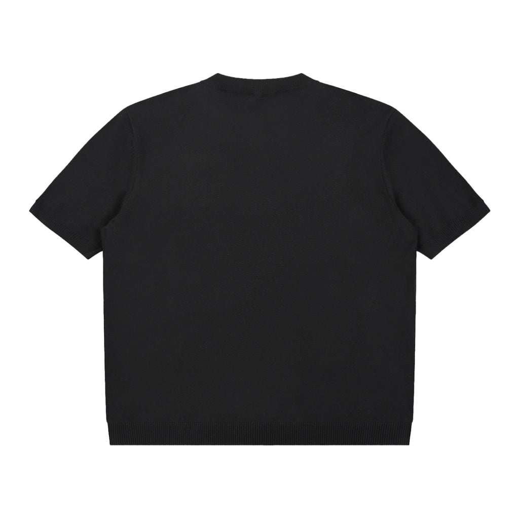 Cotton Knit Short Sleeve Henley T-Shirt