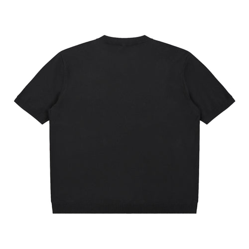 Cotton Knit Short Sleeve Henley T-Shirt