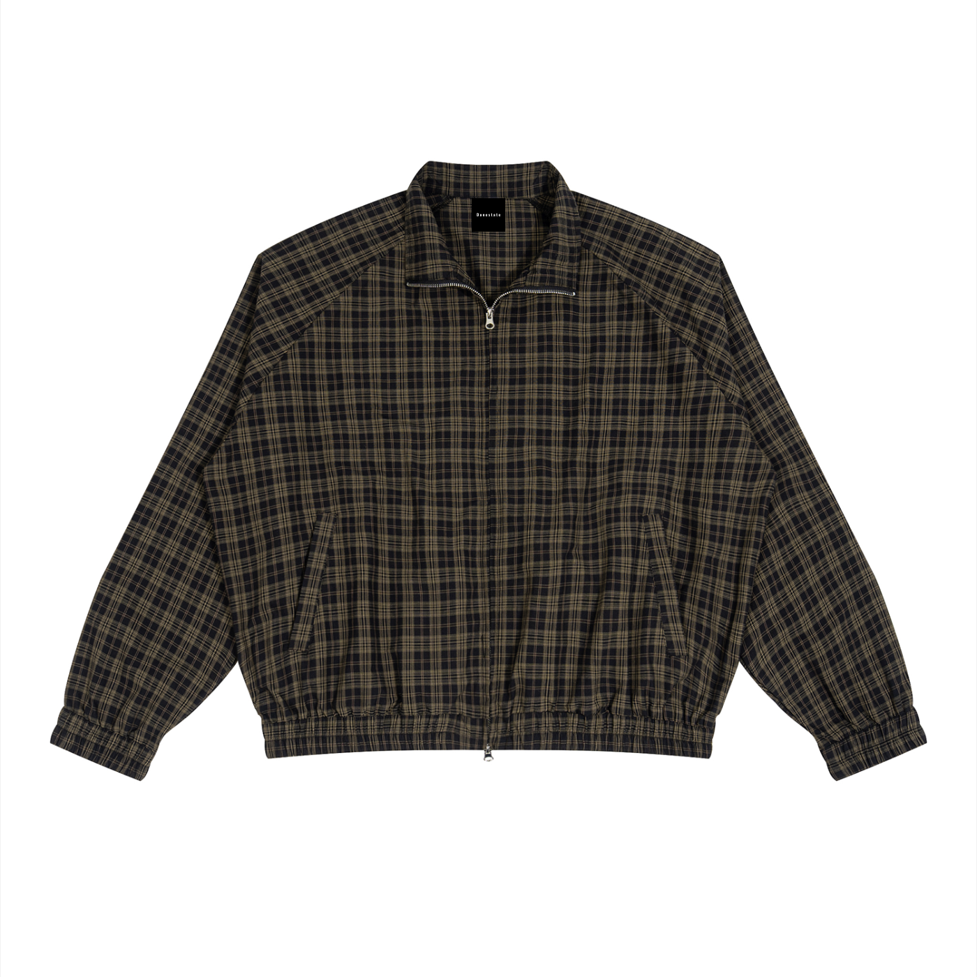 Unisex Plaid Full-Zip Track Jacket ODMPOD