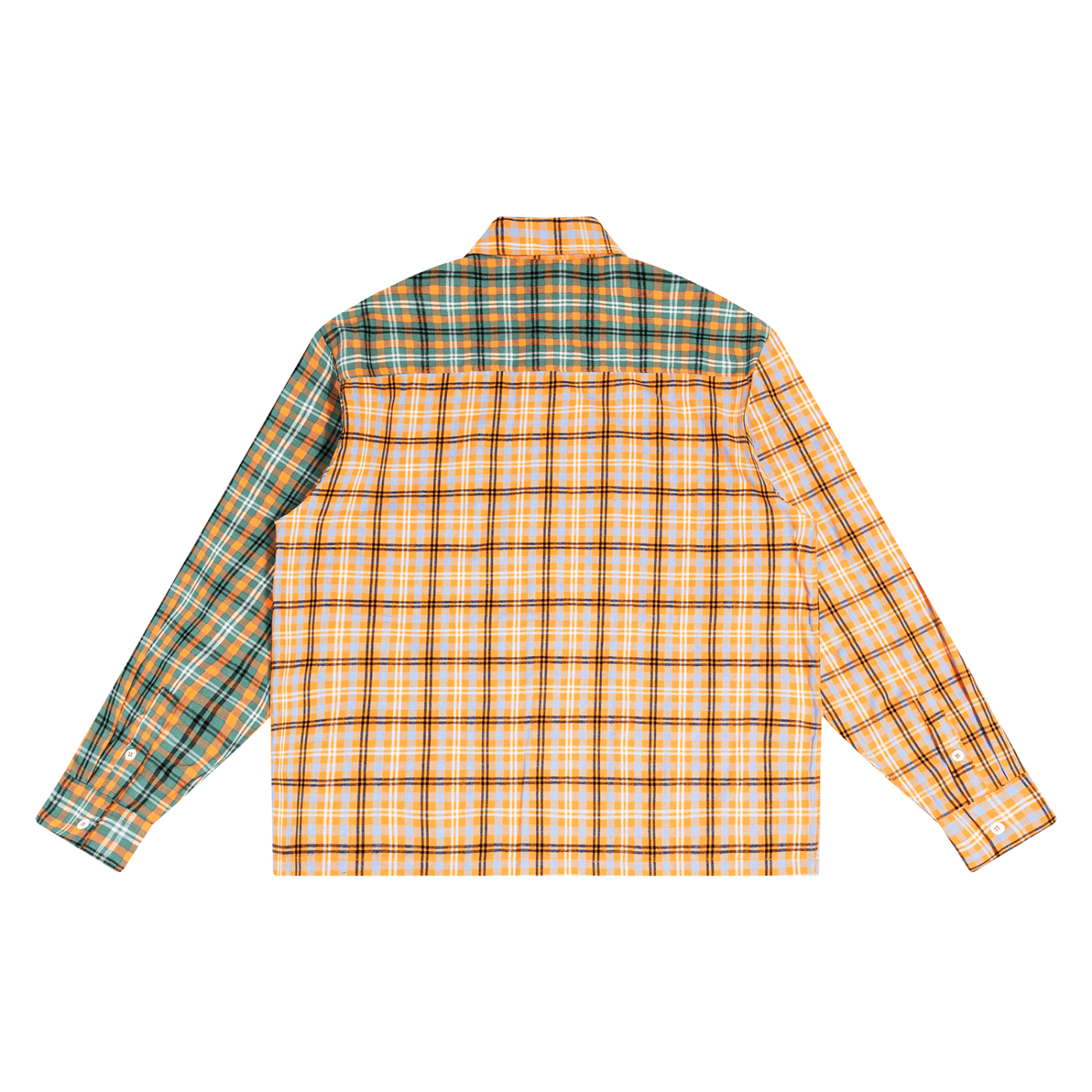 Unisex Oversized Plaid Color Block Shirt ODMPOD