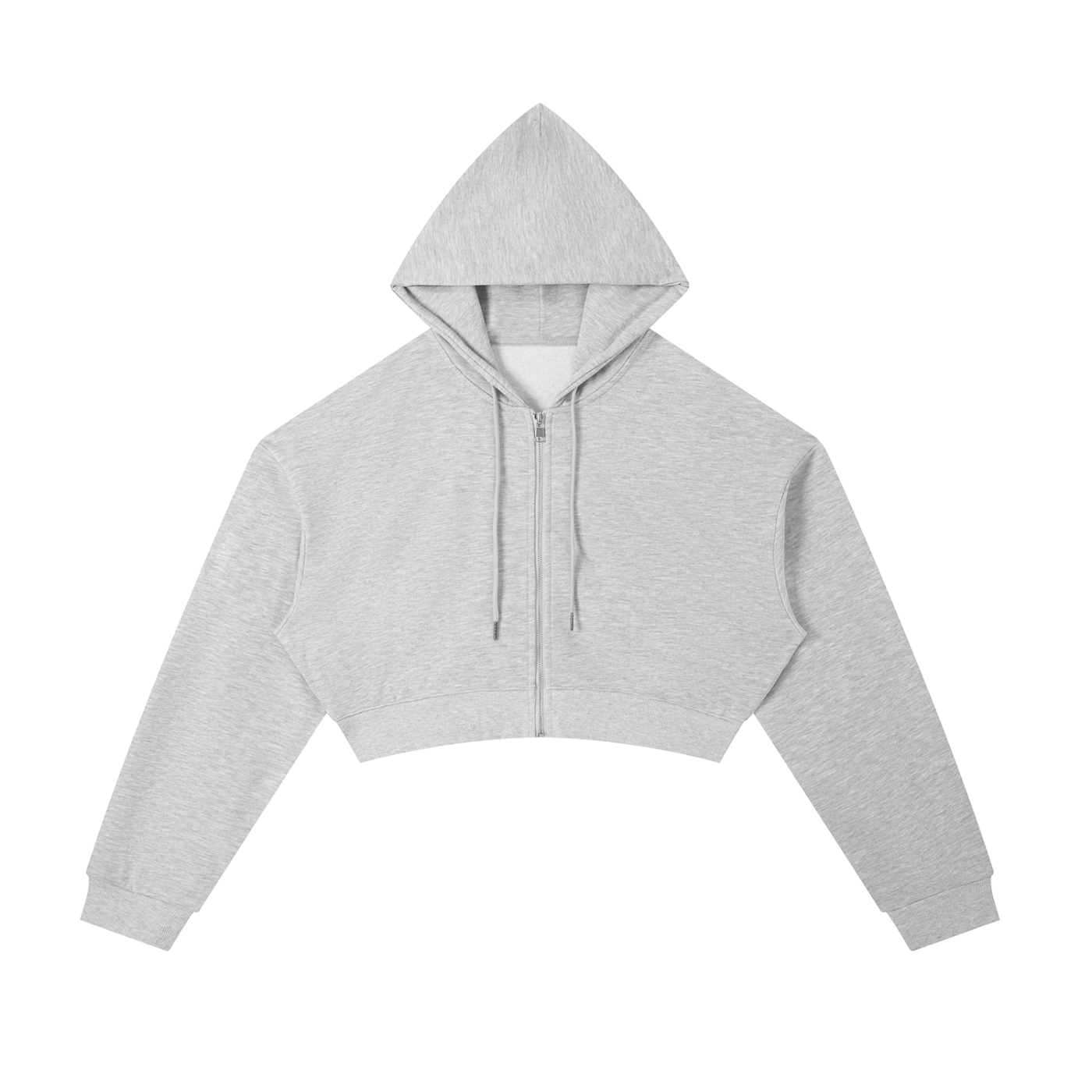 Essential Cropped Zip-Up Hoodie D o n e s t a t e