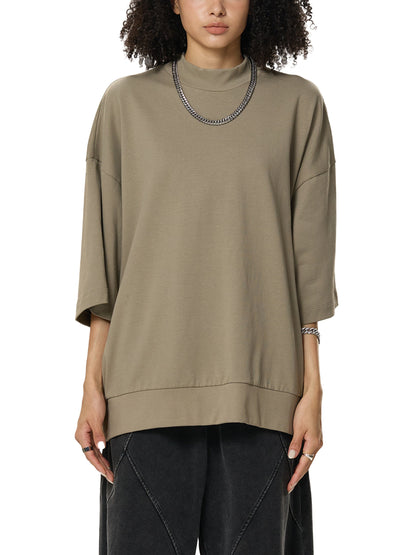 Heavyweight Oversized Mock Neck T-shirt ODMPOD