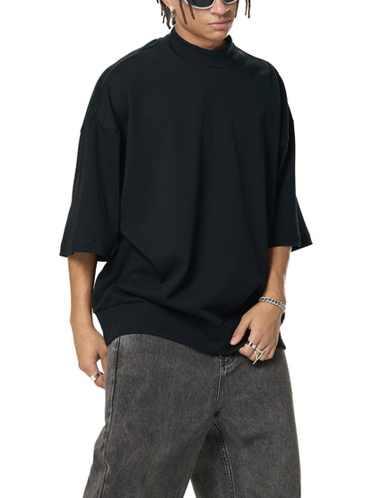 Heavyweight Oversized Mock Neck T-shirt ODMPOD