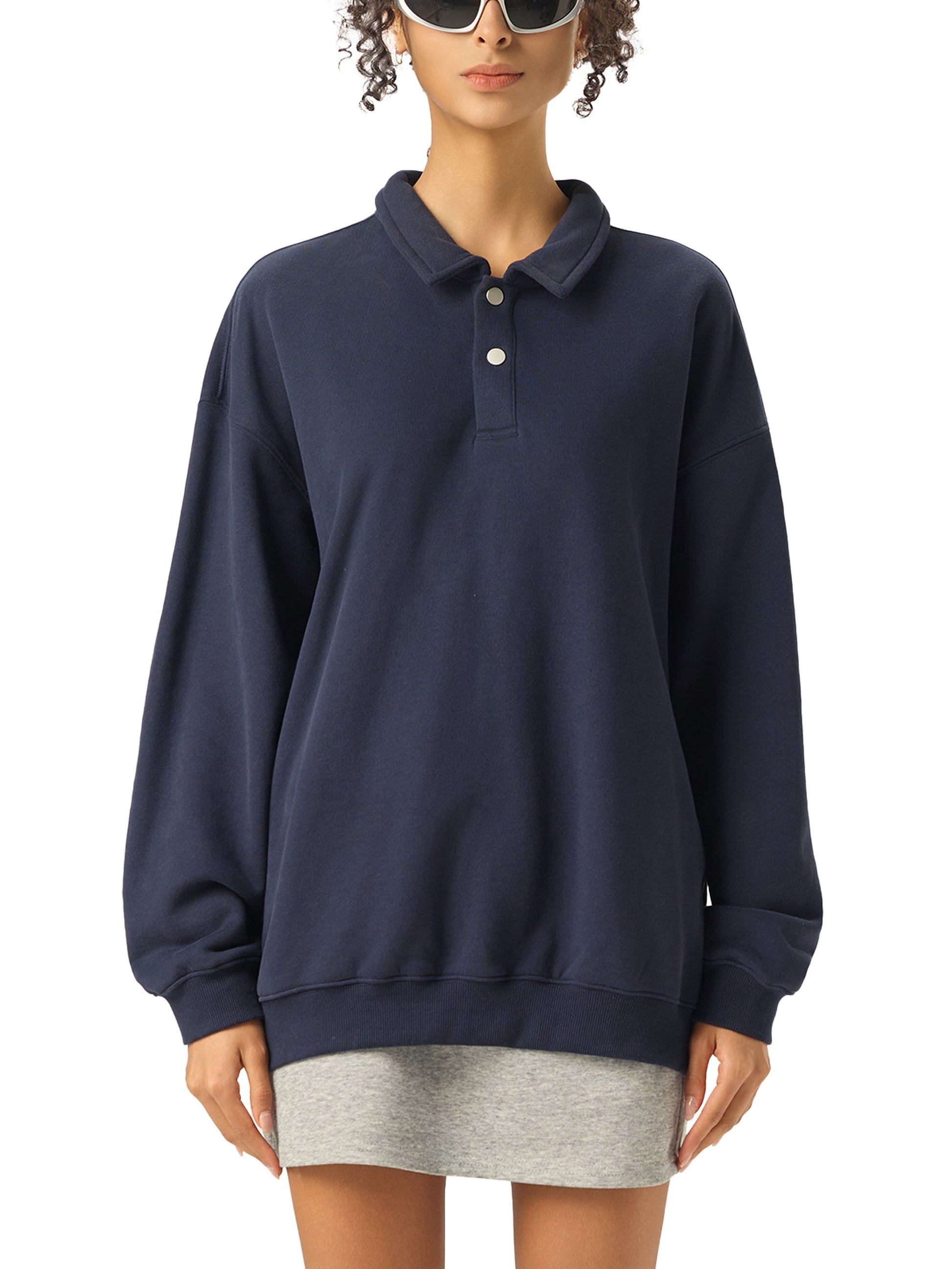 Heavyweight Polo-Collar Sweatshirt D o n e s t a t e