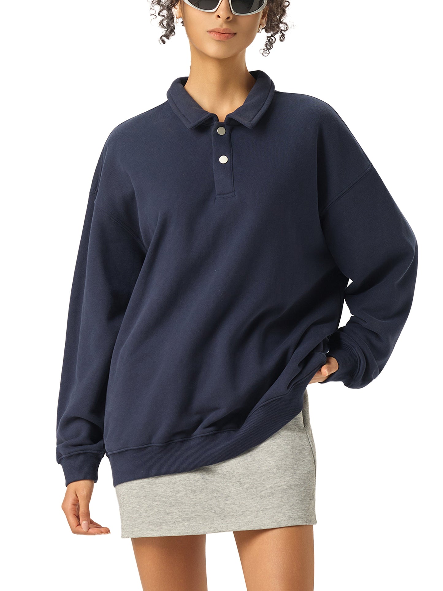 Heavyweight Polo-Collar Sweatshirt D o n e s t a t e