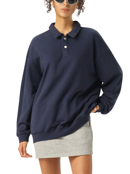 Heavyweight Polo-Collar Sweatshirt D o n e s t a t e