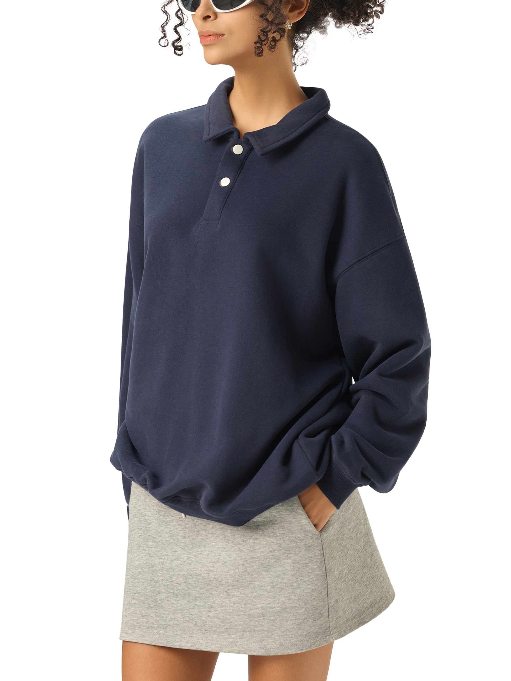 Heavyweight Polo-Collar Sweatshirt D o n e s t a t e