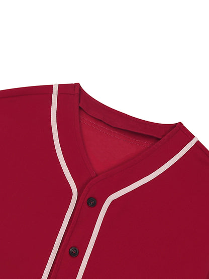 Contrast Piped Button-Up Jersey D o n e s t a t e