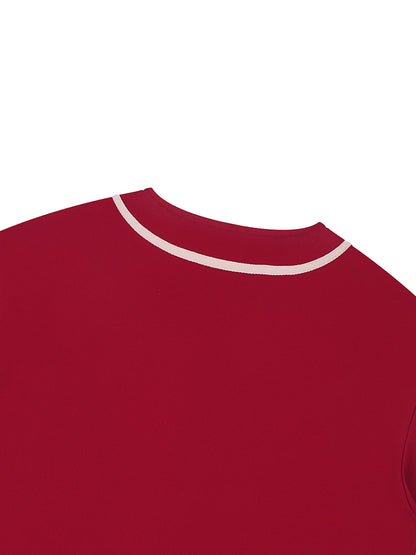 Contrast Piped Button-Up Jersey D o n e s t a t e