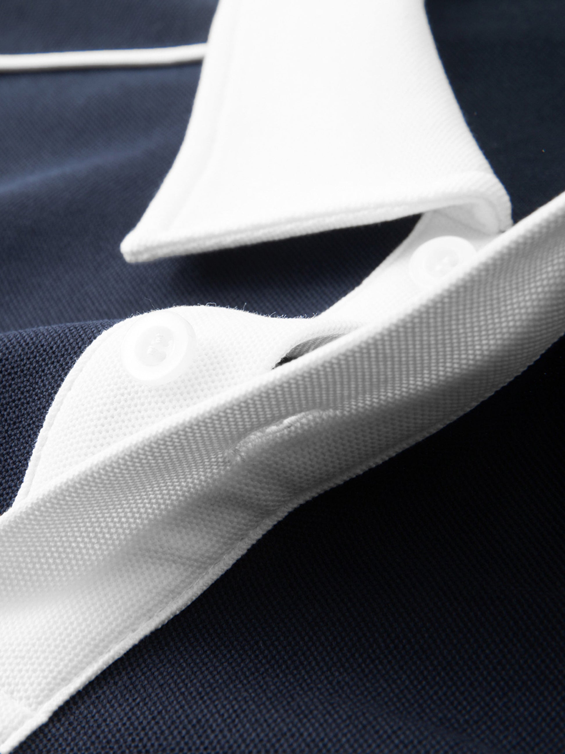 Contrast Collar Short-Sleeve Polo Shirt ODMPOD
