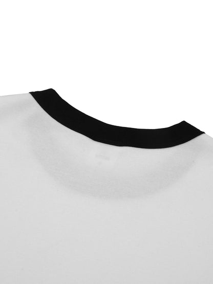 Contrast Edge Ribbed Crewneck T-Shirt D o n e s t a t e