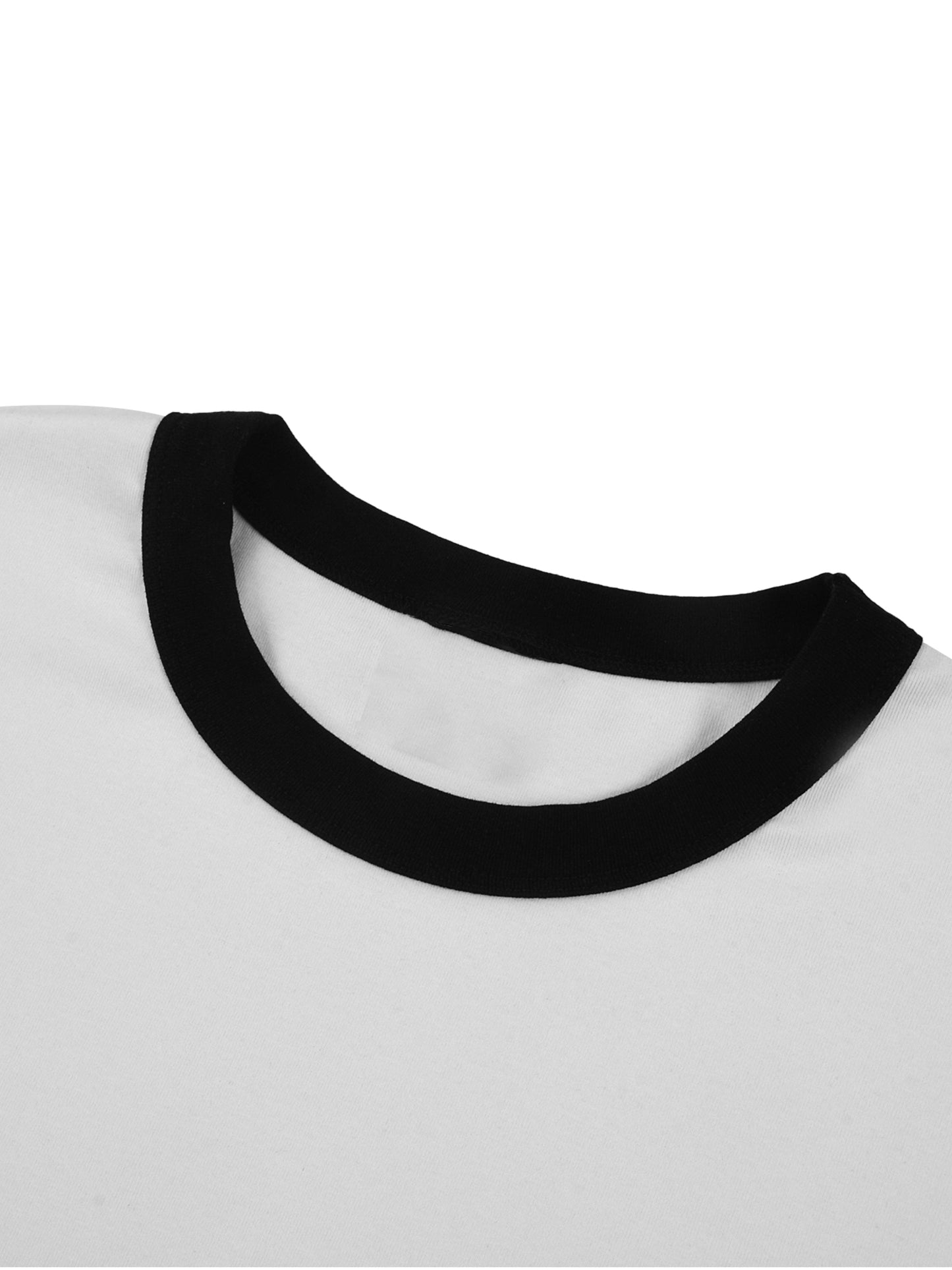 Contrast Edge Ribbed Crewneck T-Shirt D o n e s t a t e