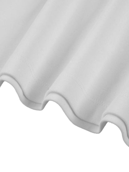 Contrast Edge Ribbed Crewneck T-Shirt D o n e s t a t e