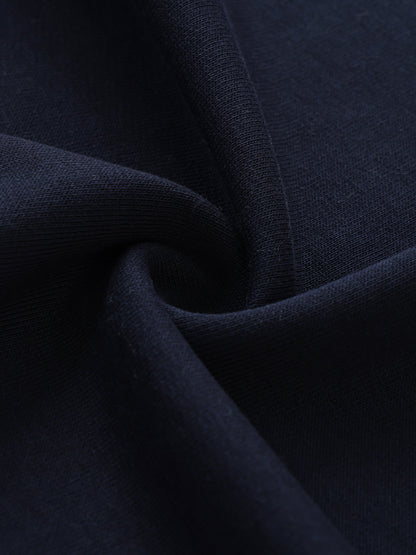 Contrast Striped Lapel Collar Sweatshirt ODMPOD