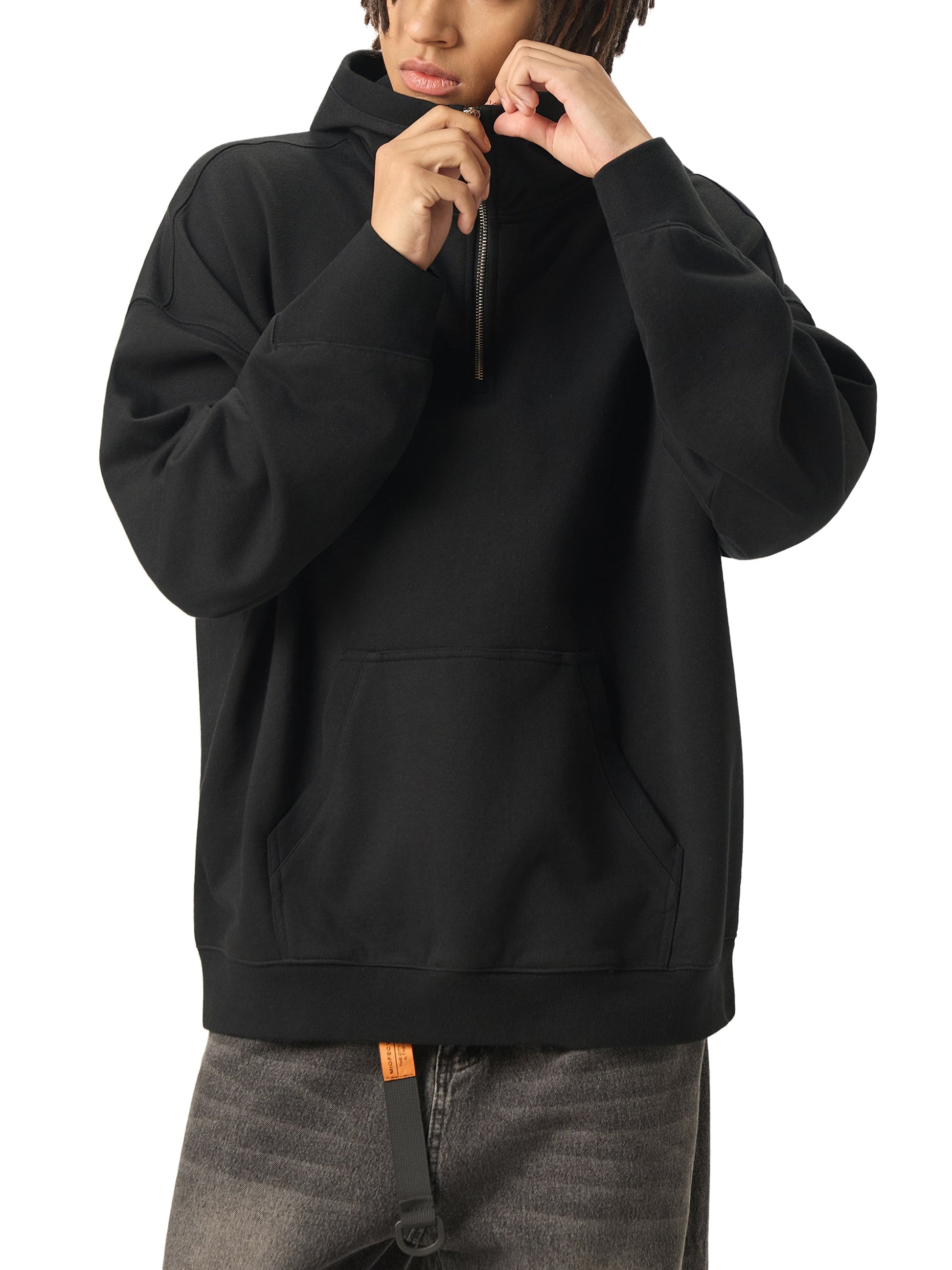 Big Hood Half-Zip Fleece Hoodie ODMPOD