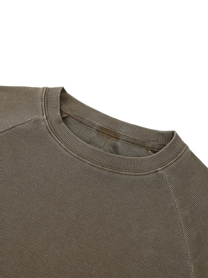 Dyed Washed Raglan Long Sleeve Slim T-Shirt D o n e s t a t e