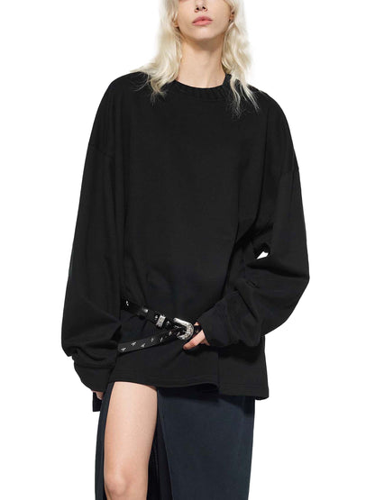 Knitted Round Neck Oversize Sweatshirt D o n e s t a t e