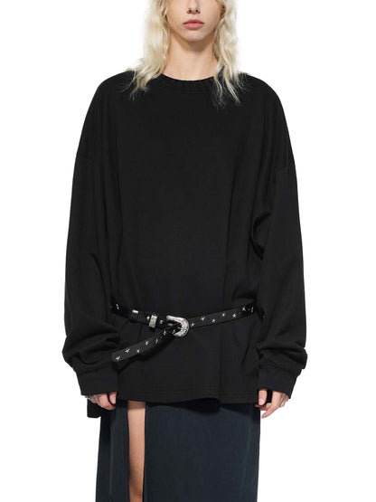 Knitted Round Neck Oversize Sweatshirt D o n e s t a t e