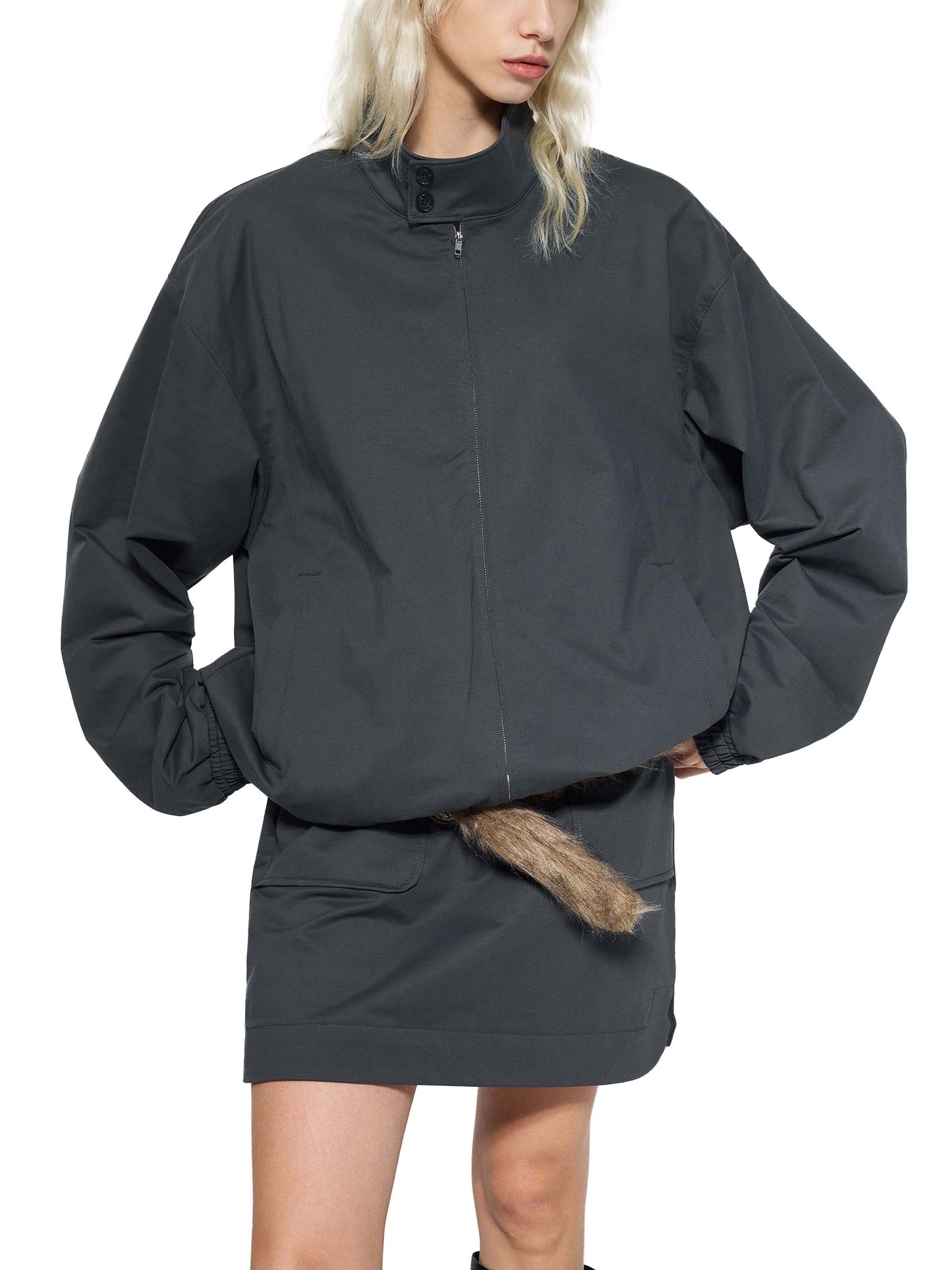 Stand Collar Bomber Jacket D o n e s t a t e