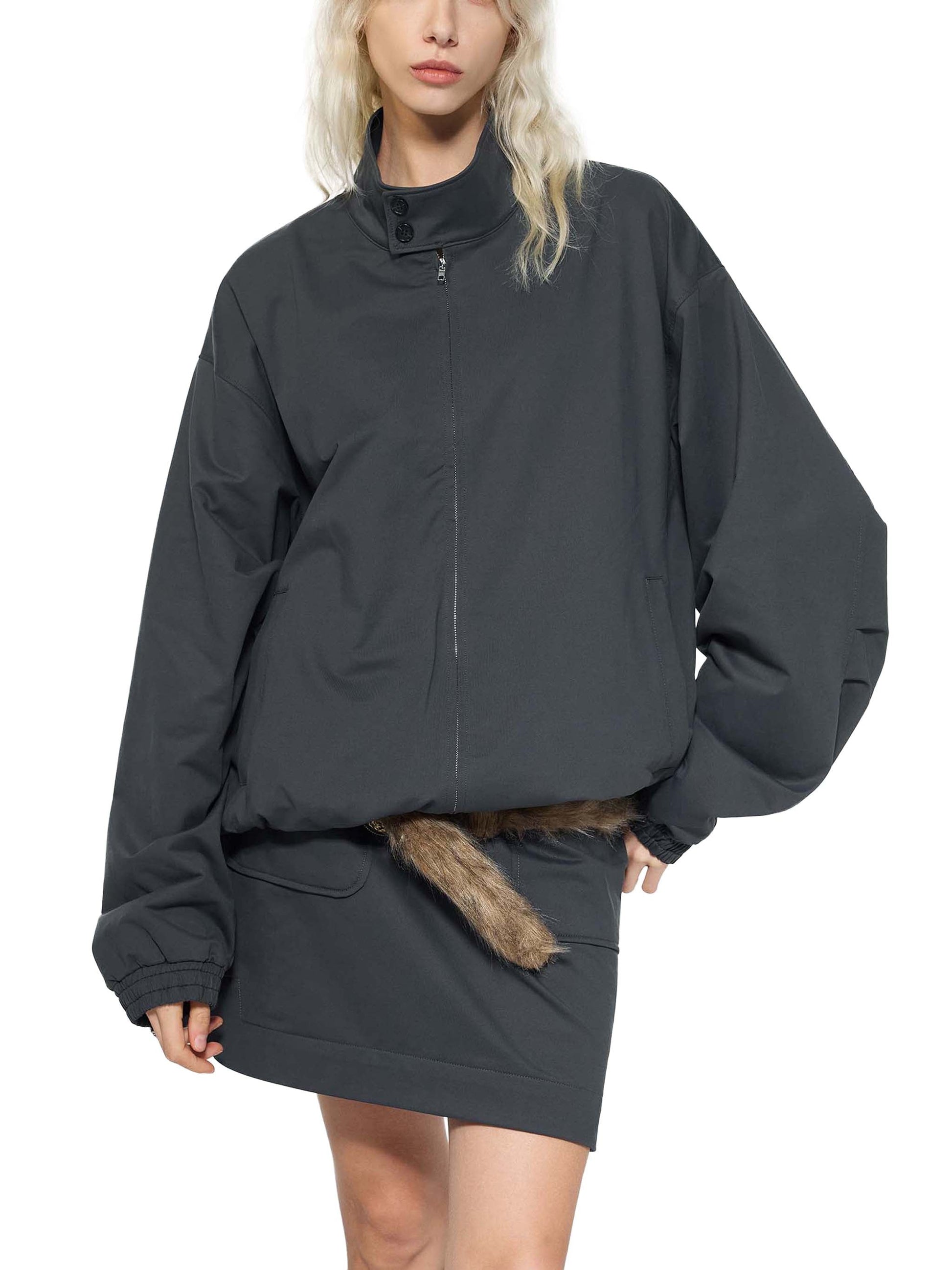 Stand Collar Bomber Jacket D o n e s t a t e