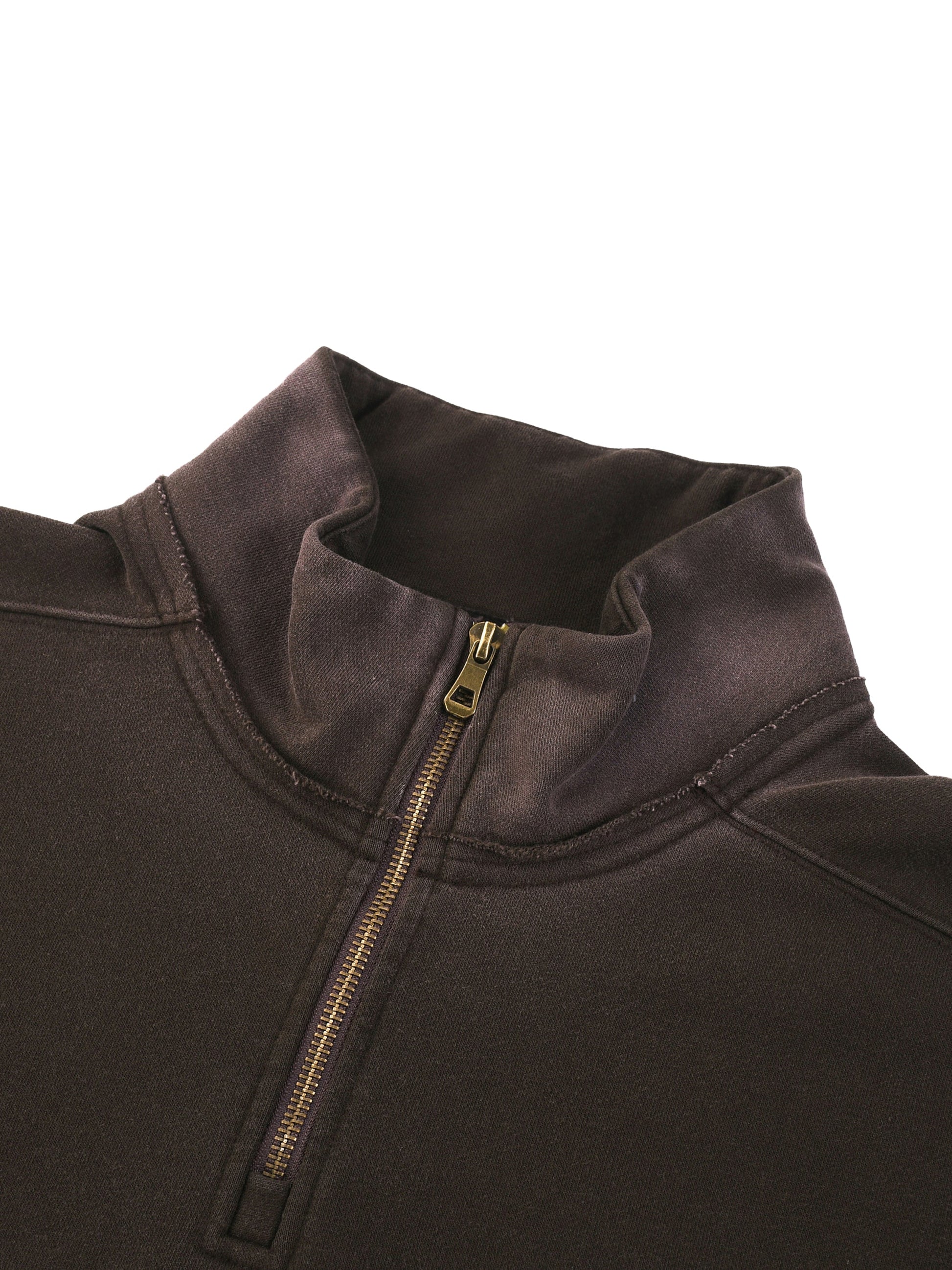 Sun Fade Raw Edge Quarter-Zip Sweatshirt D o n e s t a t e