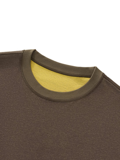 Contrast Cuff Cuffed T-Shirt D o n e s t a t e