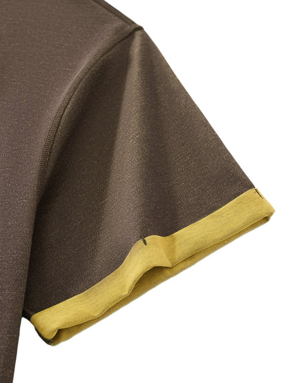 Contrast Cuff Cuffed T-Shirt D o n e s t a t e