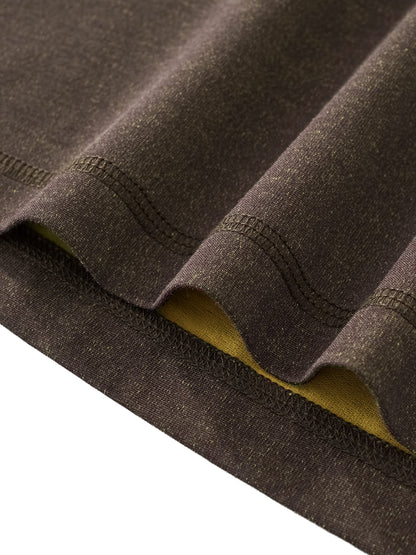 Contrast Cuff Cuffed T-Shirt D o n e s t a t e