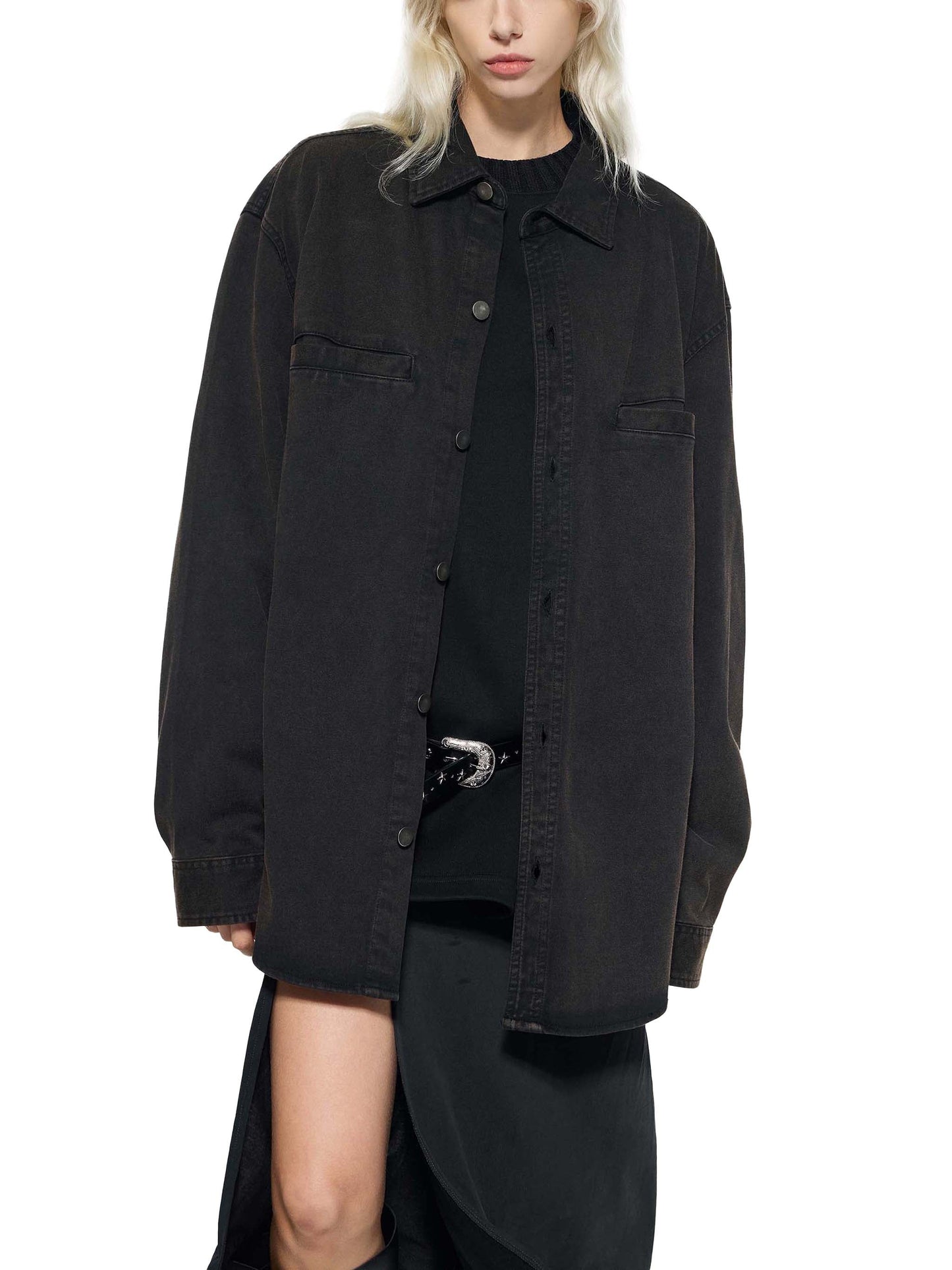 Denim Vintage Washed Heavyweight Jacket D o n e s t a t e