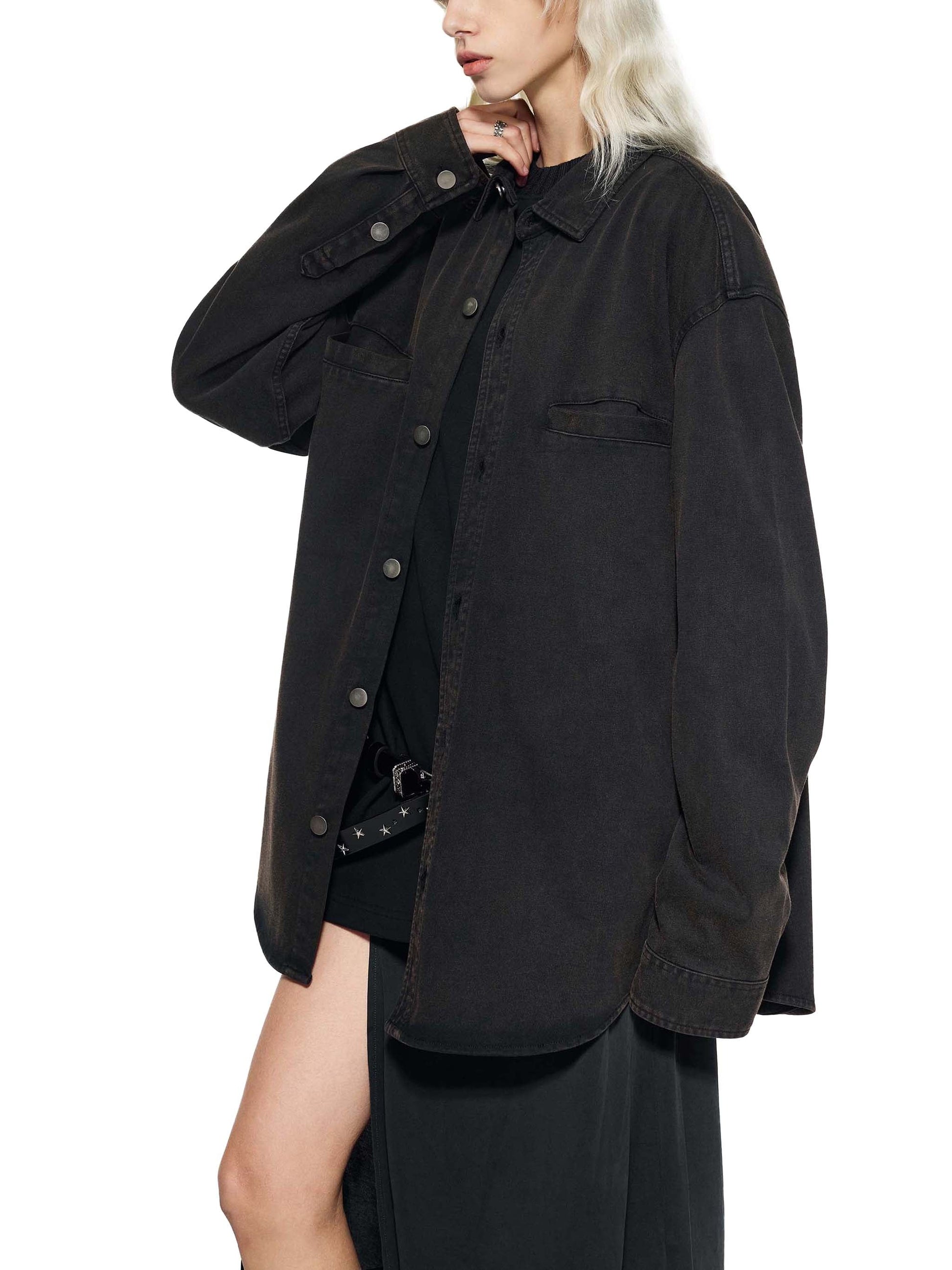 Denim Vintage Washed Heavyweight Jacket D o n e s t a t e