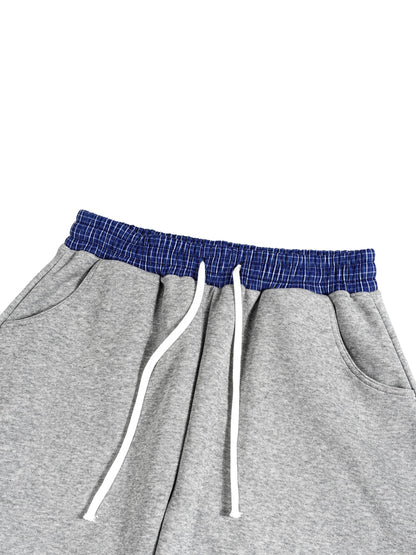 Plaid Waistband Barrel Sweatpants ODMPOD