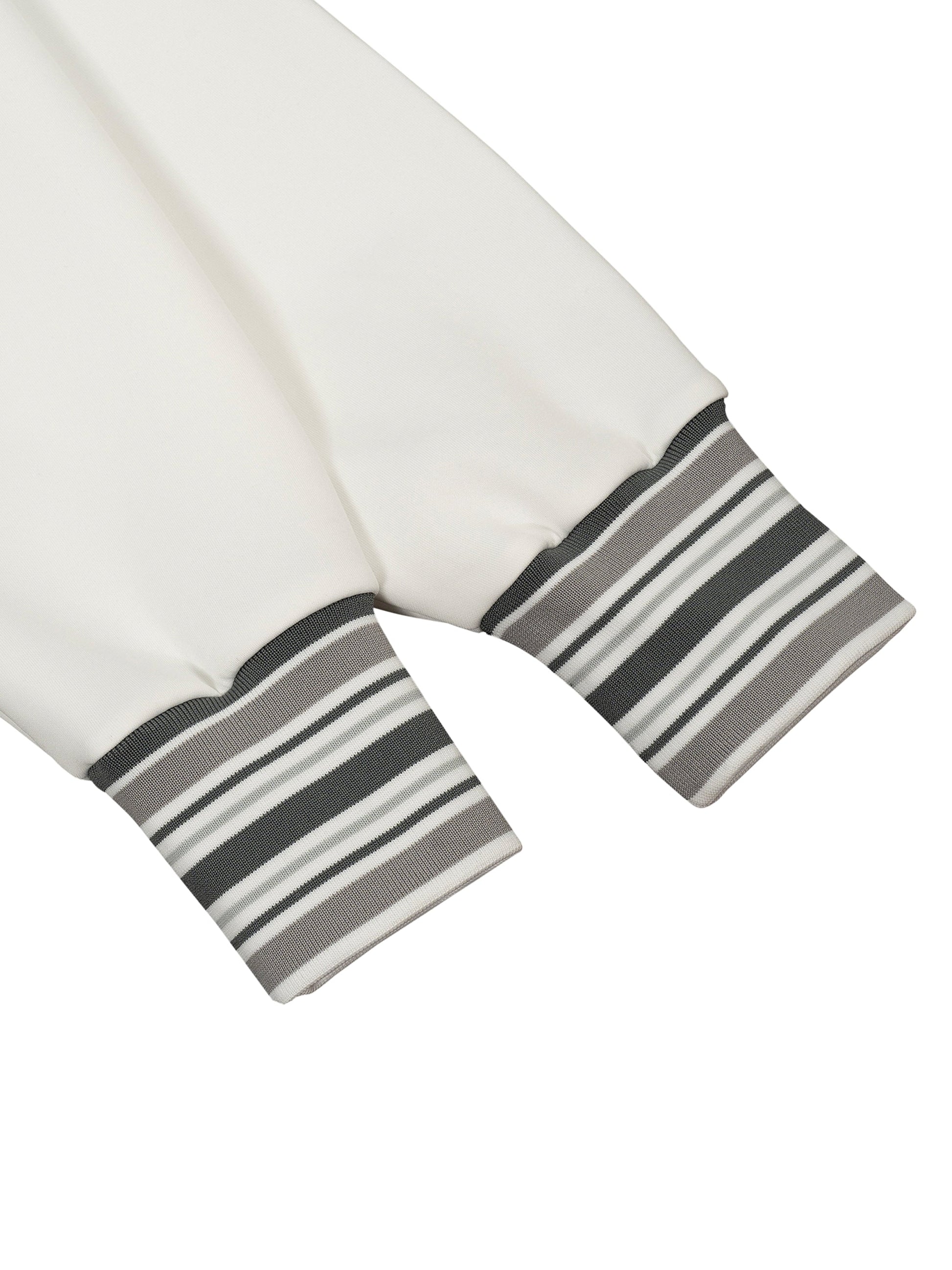 Striped Rib Collar Zip Jacket D o n e s t a t e