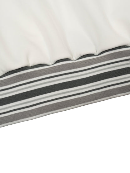 Striped Rib Collar Zip Jacket D o n e s t a t e